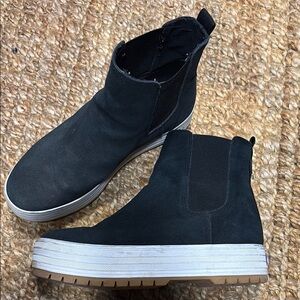 Black Suede High-Top Sneakers